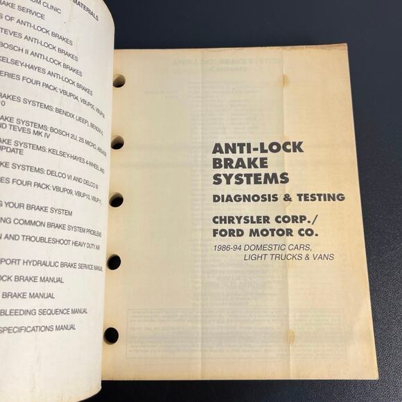 Napa Brakes, Domestic Anti-Lock Brake Systems Service Manual 1986-1994 2 Volumes - Picture 9 of 9